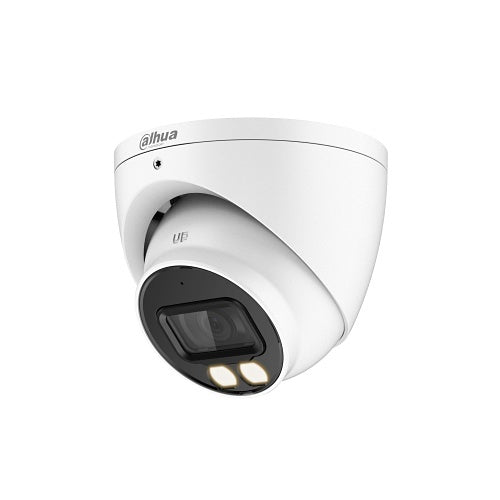 Dahua DH-HAC-HDW1509TP-A-LED-POC-0280B-S2 5MP Full-Color HDCVI PoC Eyeball Camera, 2.8mm Fixed Lens, Built-in Mic, IP67, White