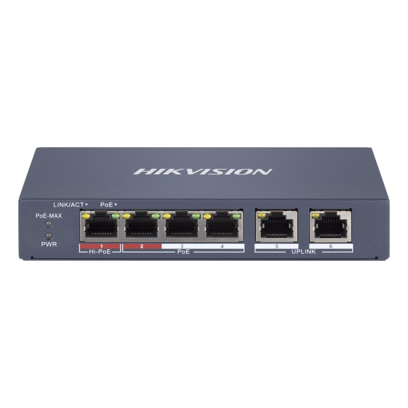 4-Port DS-3E1106HP-EI Hikvision 100Mbps Smart Managed PoE switch