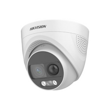 8MP Hikvision DS-2CE72UF3T-PIRXO 4K ColorVu PIR Siren Fixed Turret Camera - TVI - White