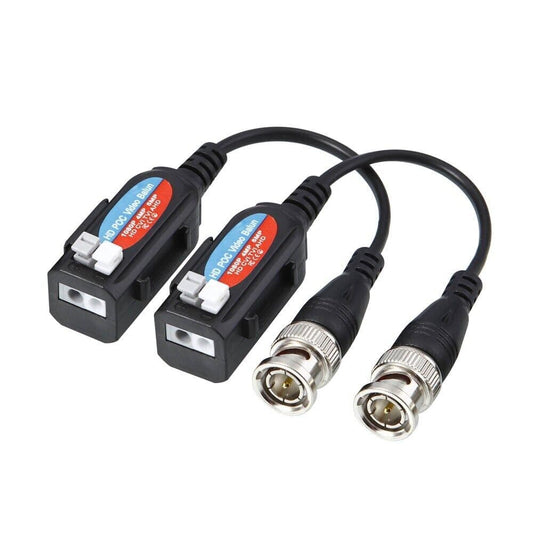 PoC Baluns - CCTV Video Balun 5MP 8MP 4K POC HD CAT5 E CAT6 BNC Power Over Coax Pro Range